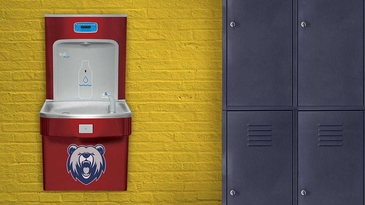 School Drinking Fountains & Custom Colors, Logos, and Graphics
